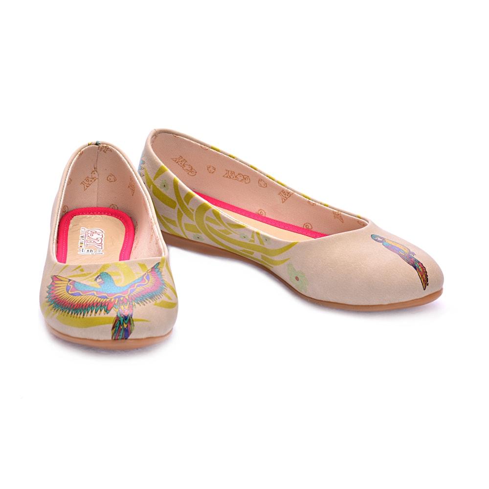 Flamboyant Parrot Ballerinas Shoes 1072 (506262978592)