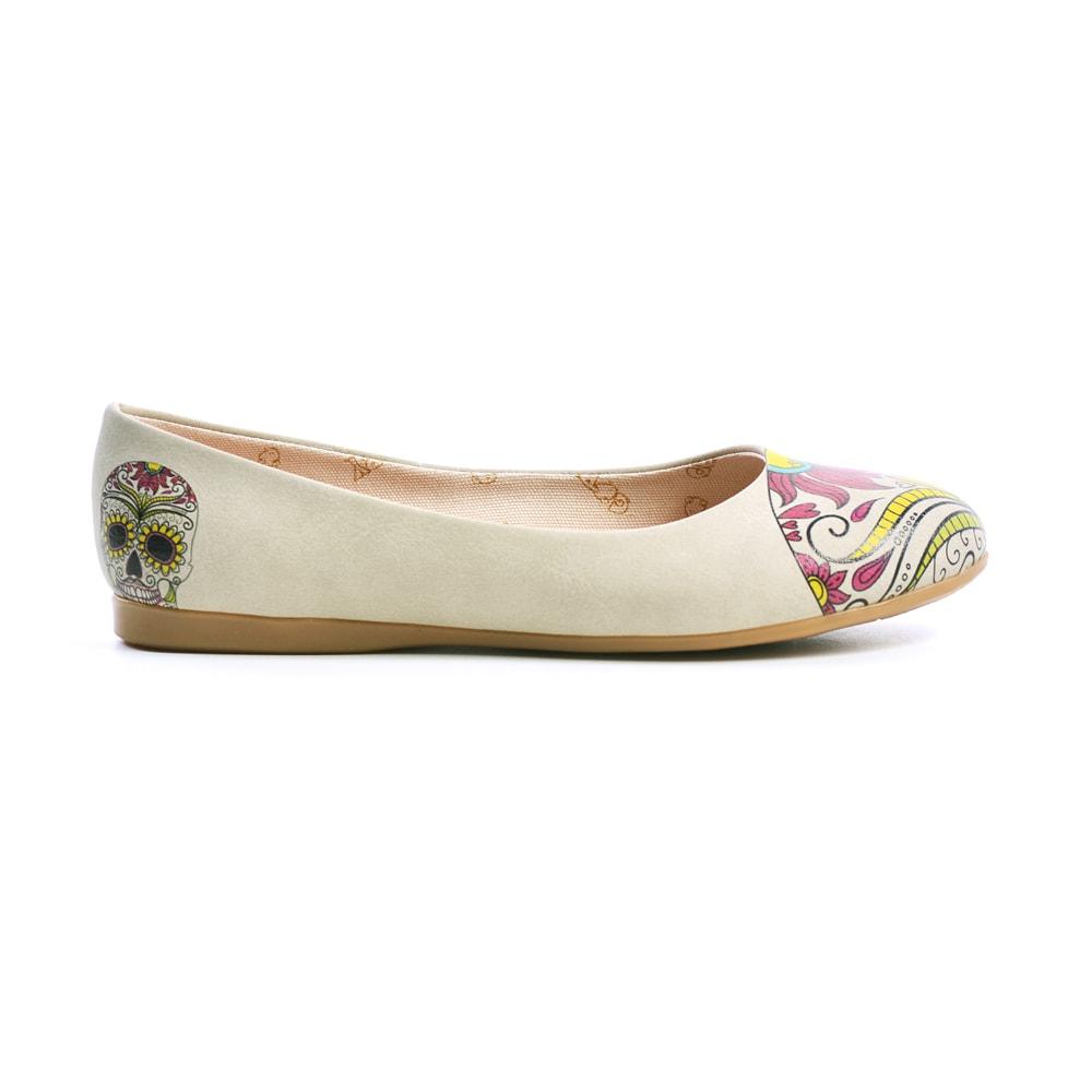Sun and Skull Ballerinas Shoes 2031 (1405795631200)