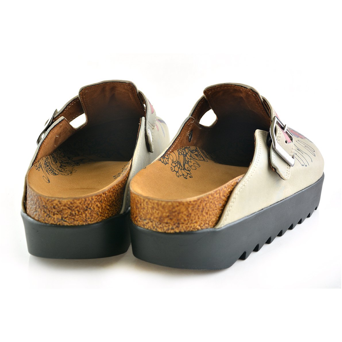 Tan Traveling Blonde Clogs CAL701 (737679868000)