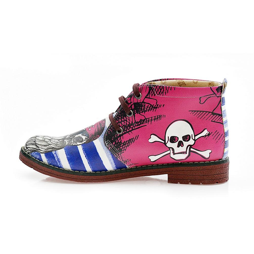 Pirate Owl Ankle Boots NHP103 (770209579104)