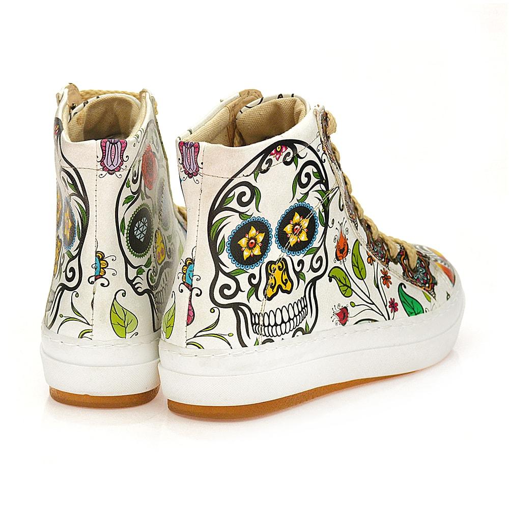 Skull and Mandala Sneaker Boots WCV2032 (1405820928096)