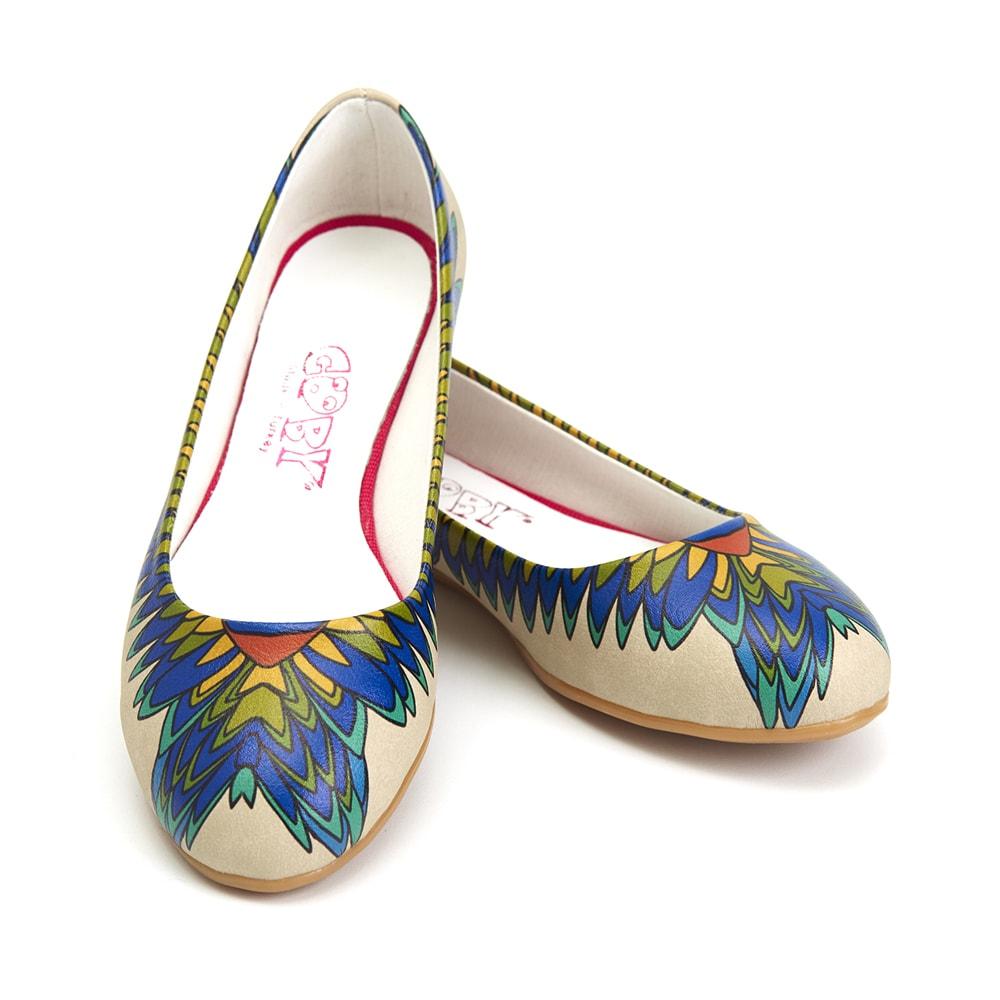 Indian Feather Ballerinas Shoes 1090 (506263633952)