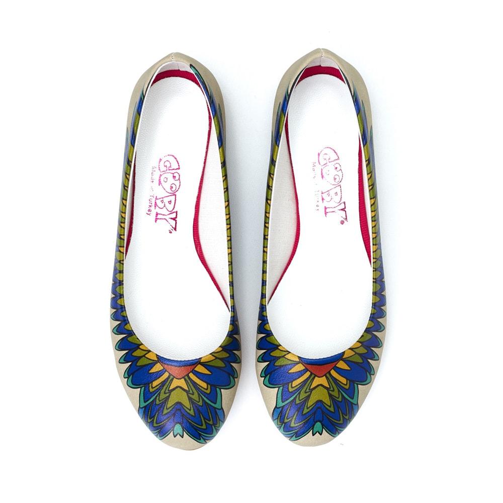 Indian Feather Ballerinas Shoes 1090 (506263633952)