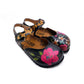 Pink, White, Orange Flowers and Blue, Green Leaf Patterned Clogs - CAL1609 (774942064736)