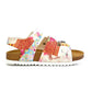 Colored Strip and Colored Flowers Mixed Patterned Clogs - CAL1902 (774934593632)