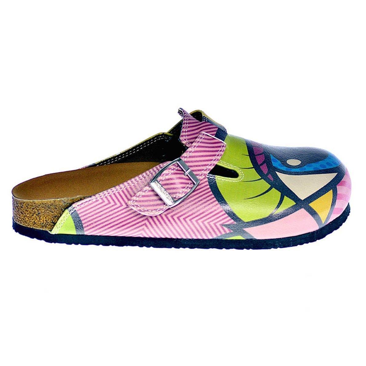 Blue & Green Eye Clogs CAL318 (737681834080)