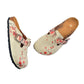 Cream & Red Floral Clogs CAL340 (737699758176)