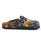 Navy Blue Floral Clogs CAL372 (737756381280)