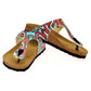 Red & Blue Geometric T-Strap Sandal CAL515 (737680359520)