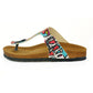 Red & Blue Geometric T-Strap Sandal CAL515 (737680359520)