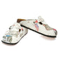White & Gray Kitty Clogs WCAL330 (737670660192)