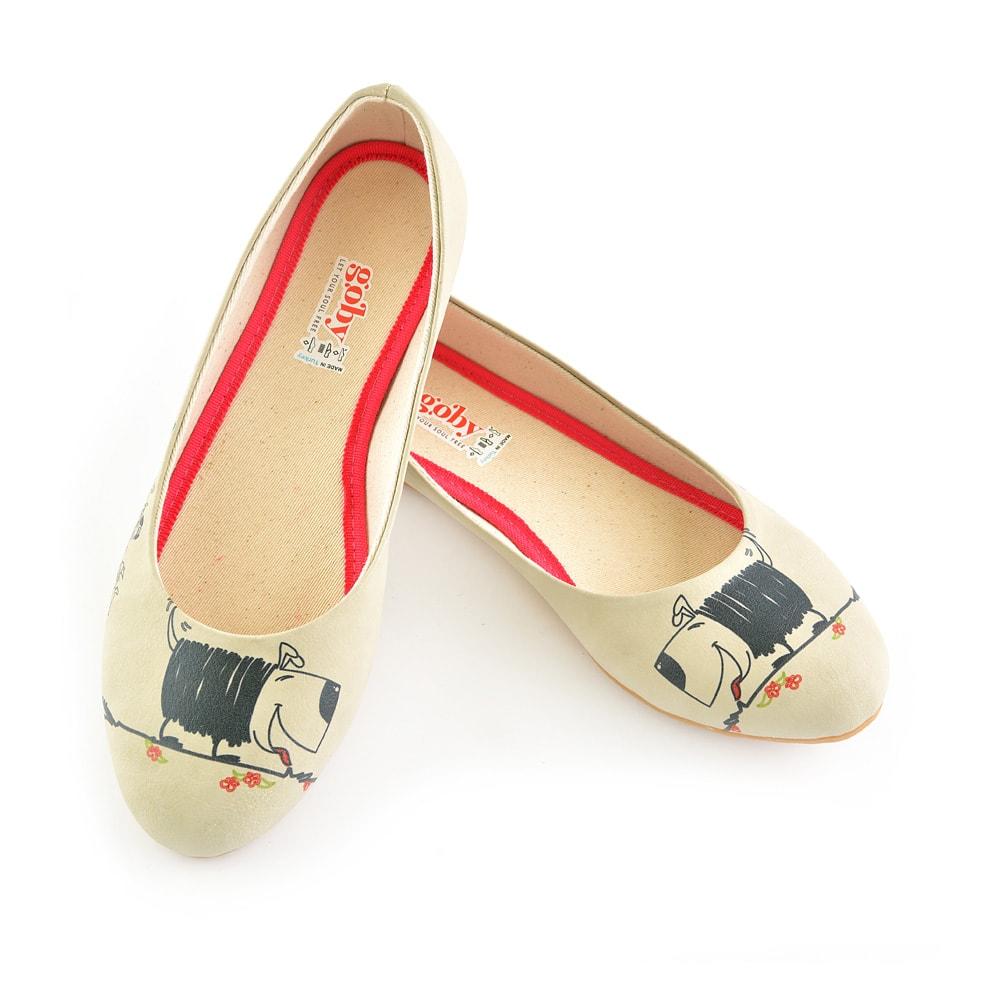Cute Dog Ballerinas Shoes 1066 (506262716448)