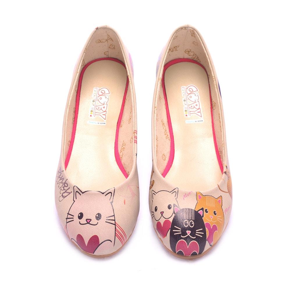 Cute Cats Ballerinas Shoes 1075 (506263109664)