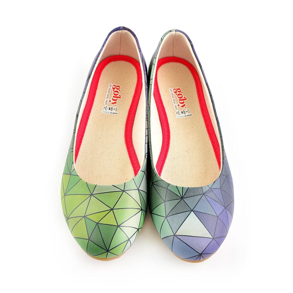 Colored Prismas Ballerinas Shoes 1094 (506263797792)