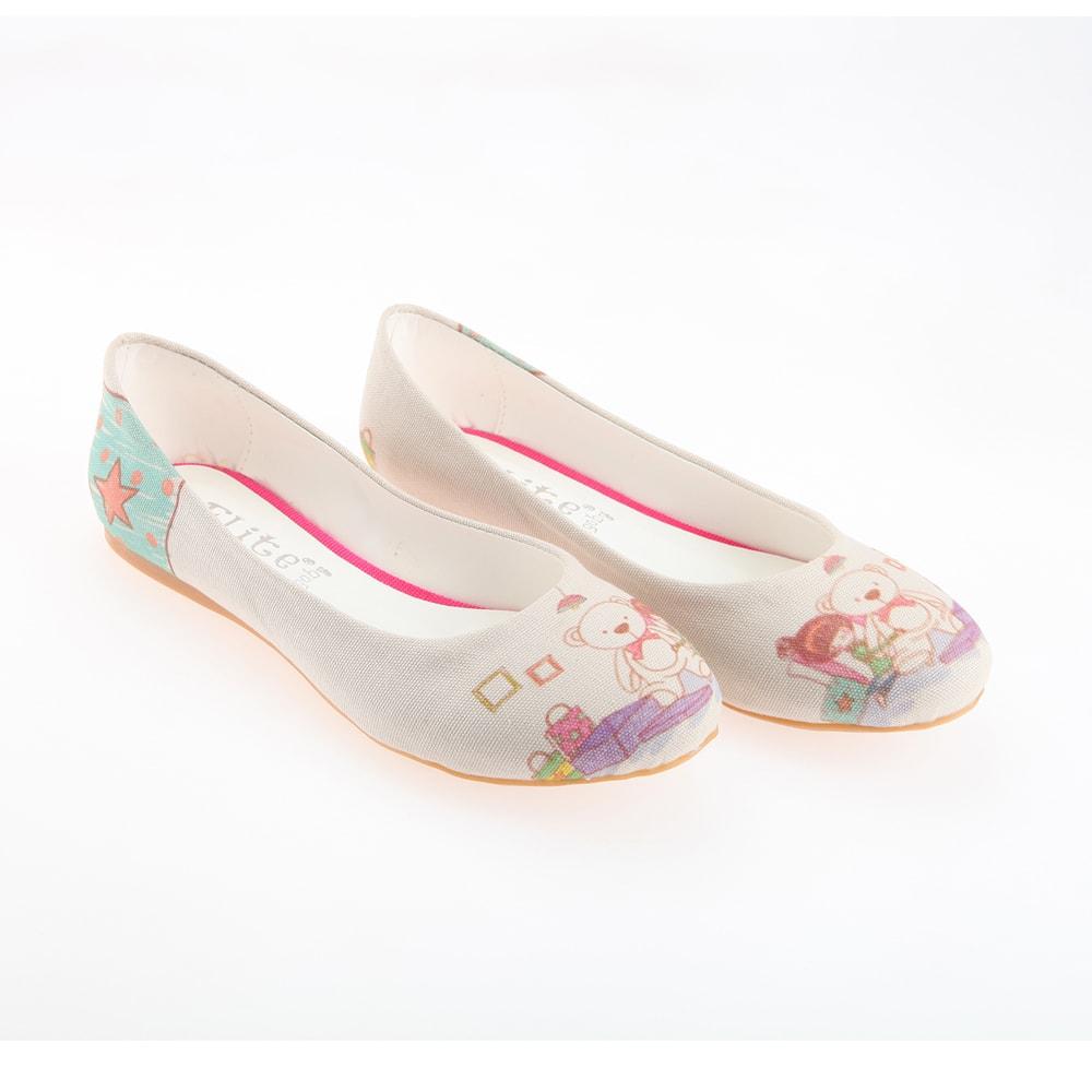 Teddy Bear Ballerinas Shoes 1102 (1405793796192)