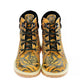 Orange & Black Rose Drawings in Art Short Boots ACAT105 (1329355030624)