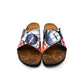 Black, Red, White and Wall Decoy Patterned Sandal - CAL1110 (774940459104)