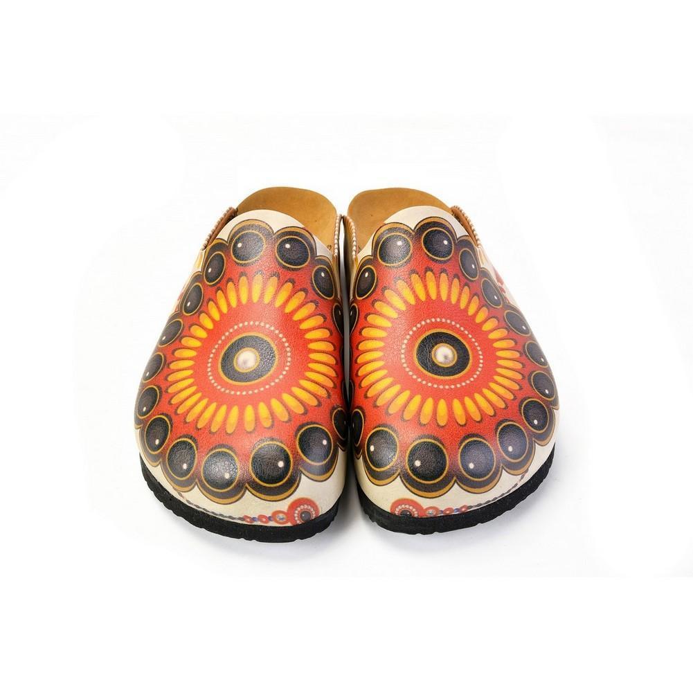 Orange & Yellow Geometric Mule CAL1402 (774940885088)