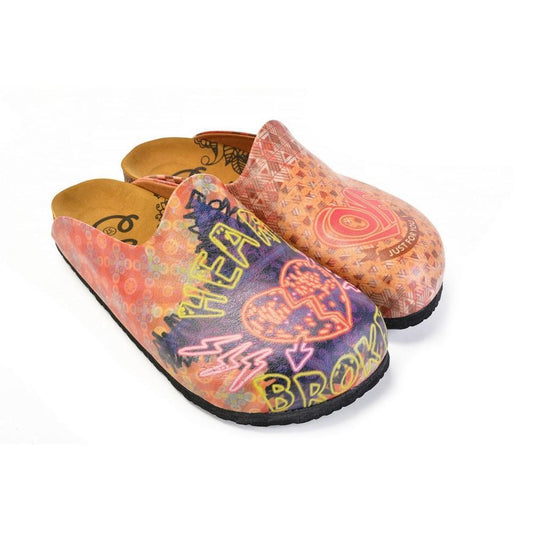 Pink & Purple Heart Broken Mule CAL1407 (774933217376)