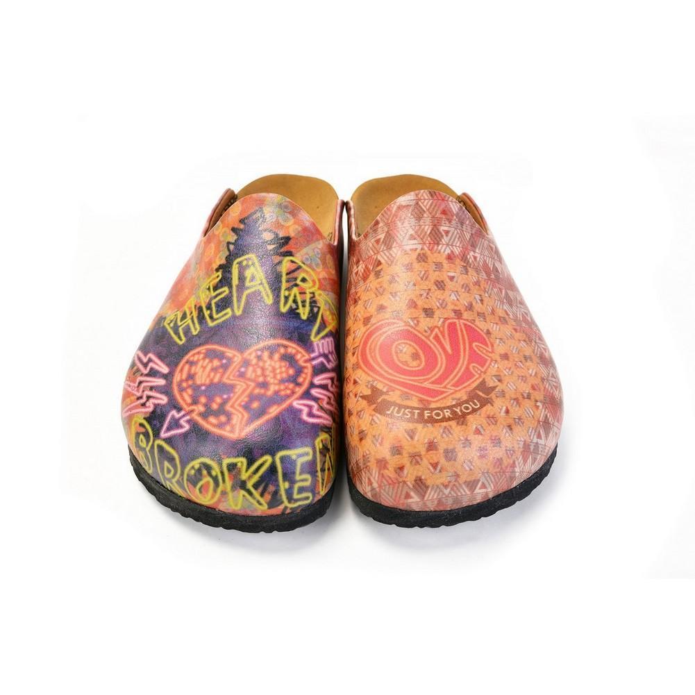 Pink & Purple Heart Broken Mule CAL1407 (774933217376)