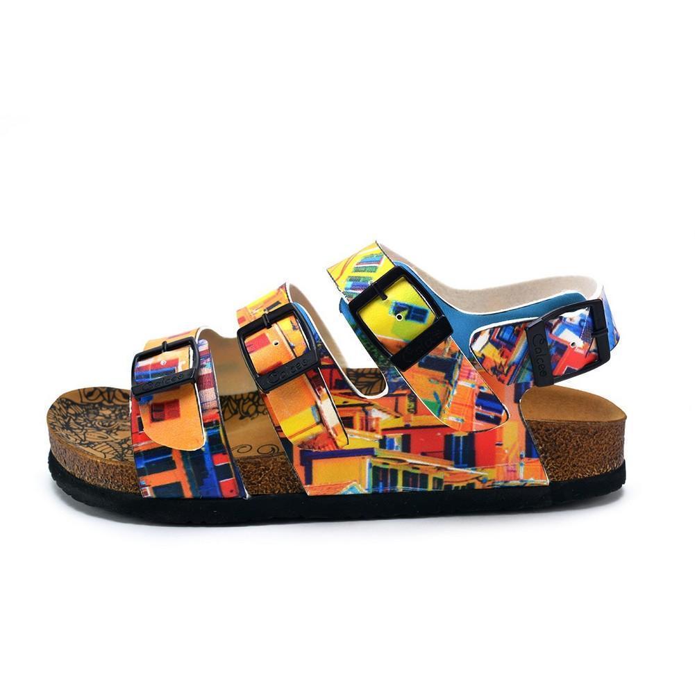 Red, Orange, Yellow, Blue Colored Windows Patterned Clogs - CAL1905 (774944587872)