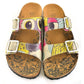 Blue & Pink Owl Two-Strap Buckle Sandal CAL205 (737682620512)