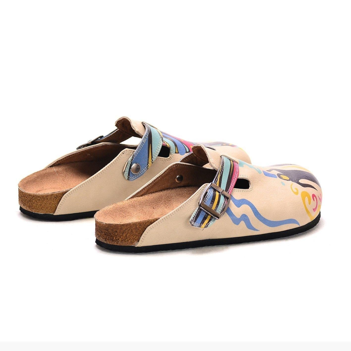 Cream African Queen Clogs CAL306 (737682227296)