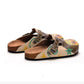Brown & Yellow Sugar Skull Clogs CAL308 (737682161760)
