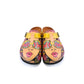 Pink & Yellow Wow Woman Slip-On Mule CAL373 (774935576672)