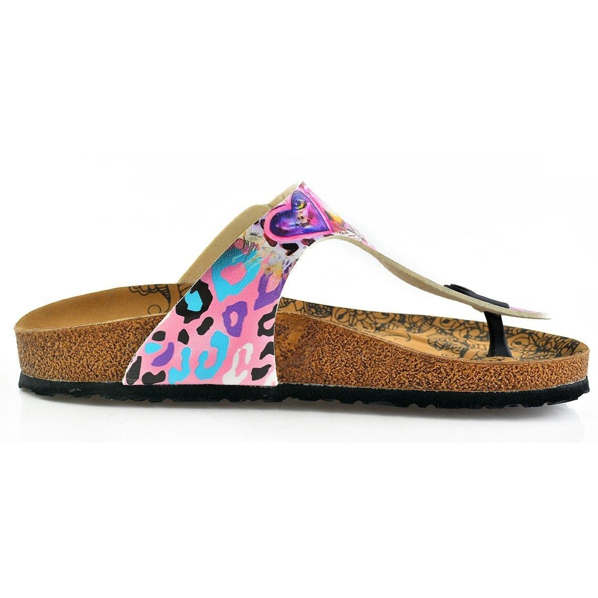 Pink Leopard T-Strap Sandal CAL513 (737680556128)