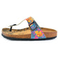 Yellow & Blue Meow T-Strap Sandal CAL517 (737680261216)