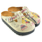 Tan Traveling Blonde Clogs CAL701 (737679868000)