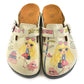 Tan Traveling Blonde Clogs CAL701 (737679868000)