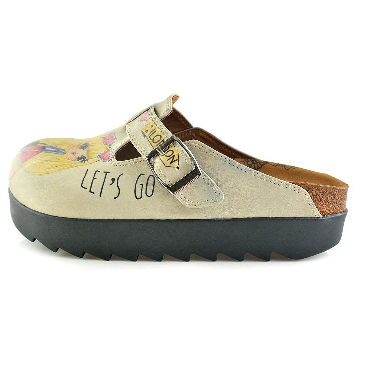 Tan Traveling Blonde Clogs CAL701 (737679868000)