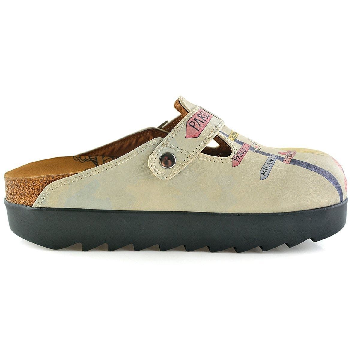 Tan Traveling Blonde Clogs CAL701 (737679868000)