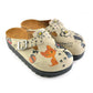 Tan Playful Kitty Clogs CAL703 (737679835232)