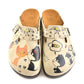 Tan Playful Kitty Clogs CAL703 (737679835232)