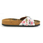 White & Red Cat Buckle-Accent Sandal CAL906 (737678950496)