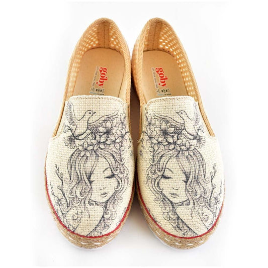 Lady and Birds Sneaker Shoes DEL120 (506265436192)