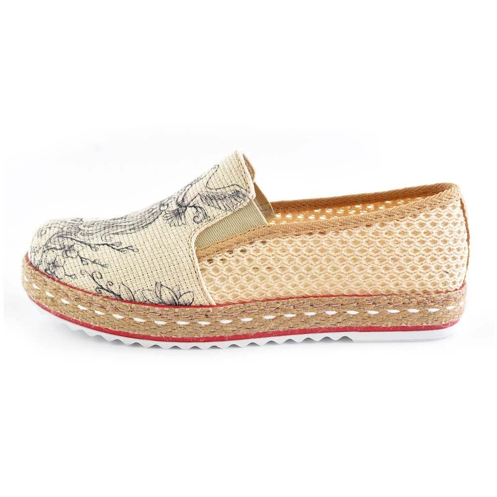 Lady and Birds Sneaker Shoes DEL120 (506265436192)