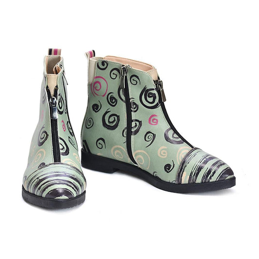 Striped Ankle Boots FER106 (1405806444640)