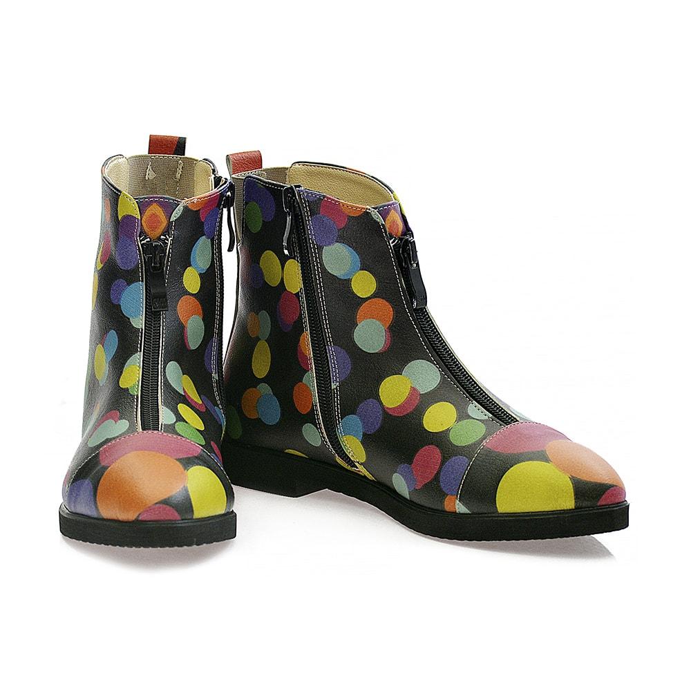 Colored Dots Ankle Boots FER111 (1405806575712)