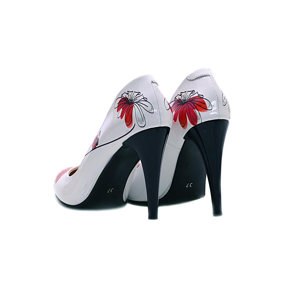 Flowers and Dots Heel Shoes NBS109 (770204106848)