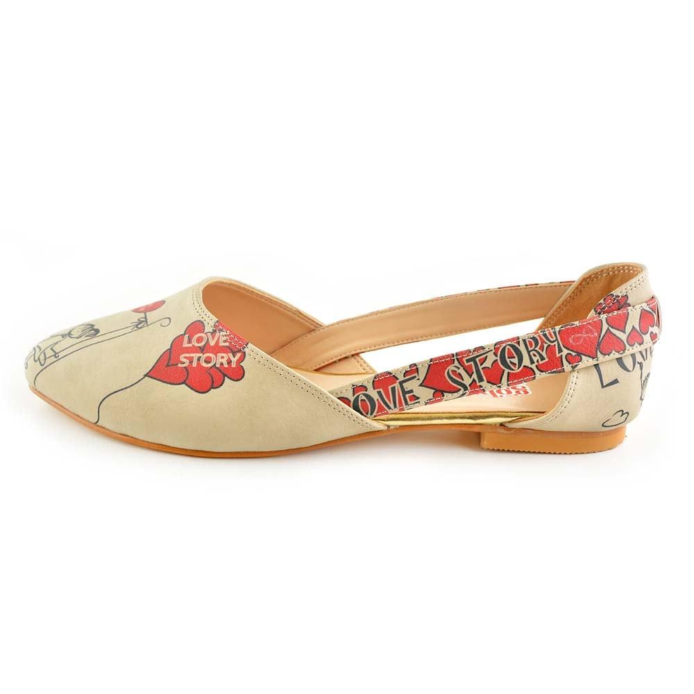 Couple in Love Ballerinas Shoes OMR7002 (506269958176)