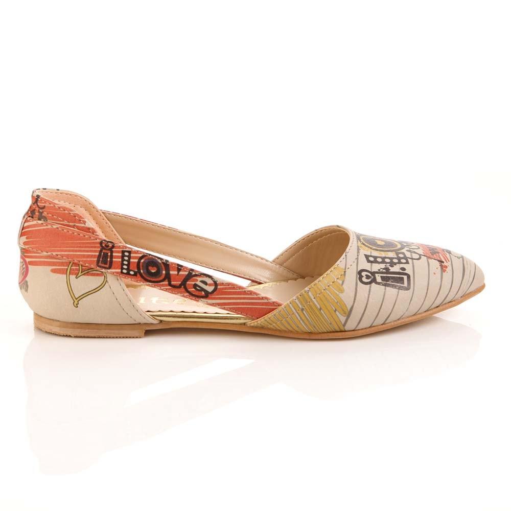 I Love You Ballerinas Shoes OMR7005 (506270089248)