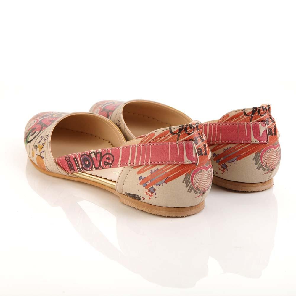 I Love You Ballerinas Shoes OMR7005 (506270089248)