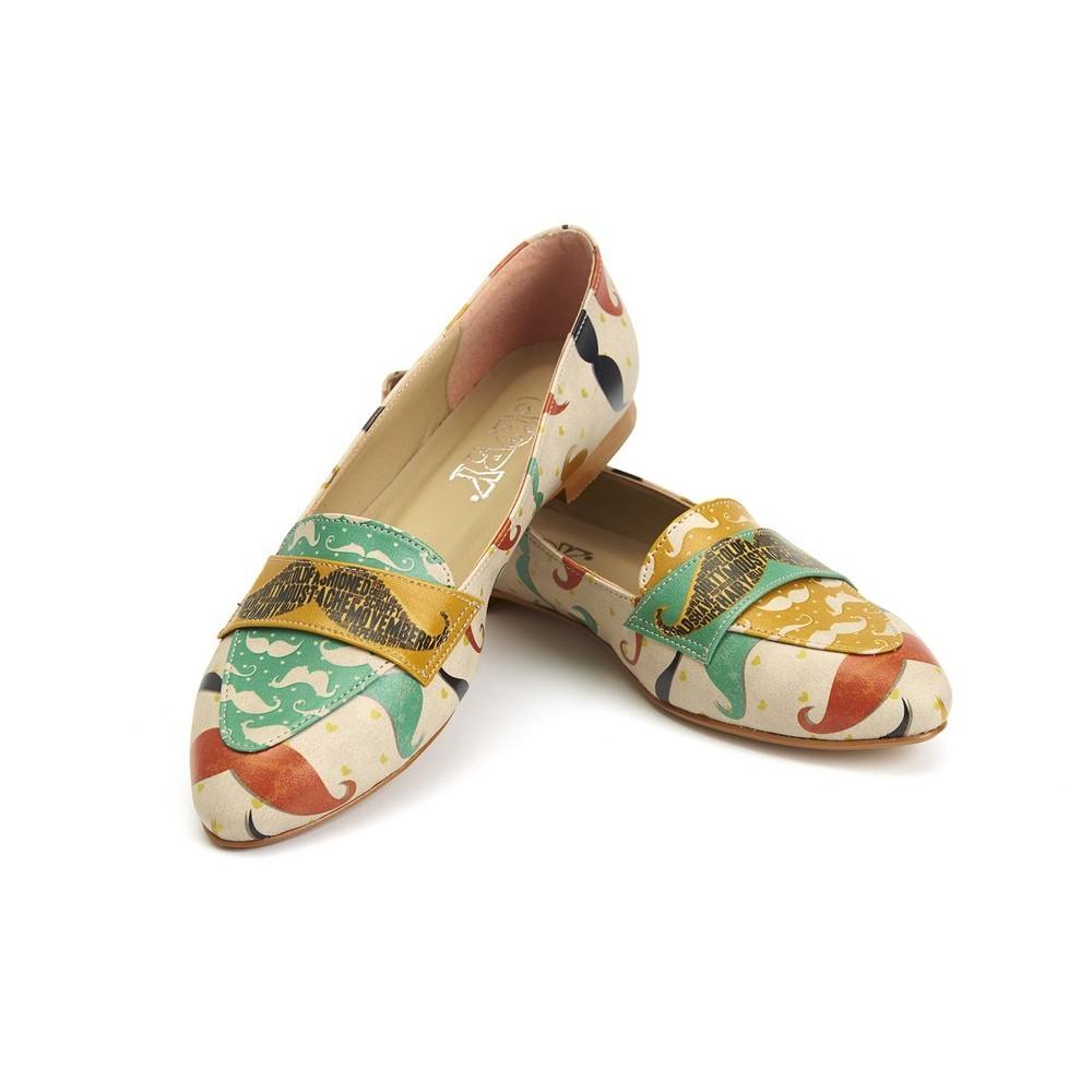 Mustache Ballerinas Shoes OMR7210 (1421210878048)