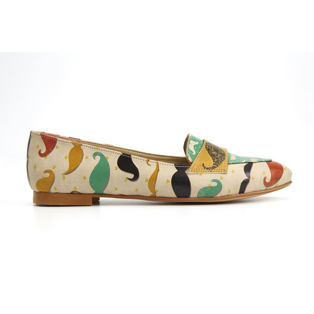 Mustache Ballerinas Shoes OMR7210 (1421210878048)