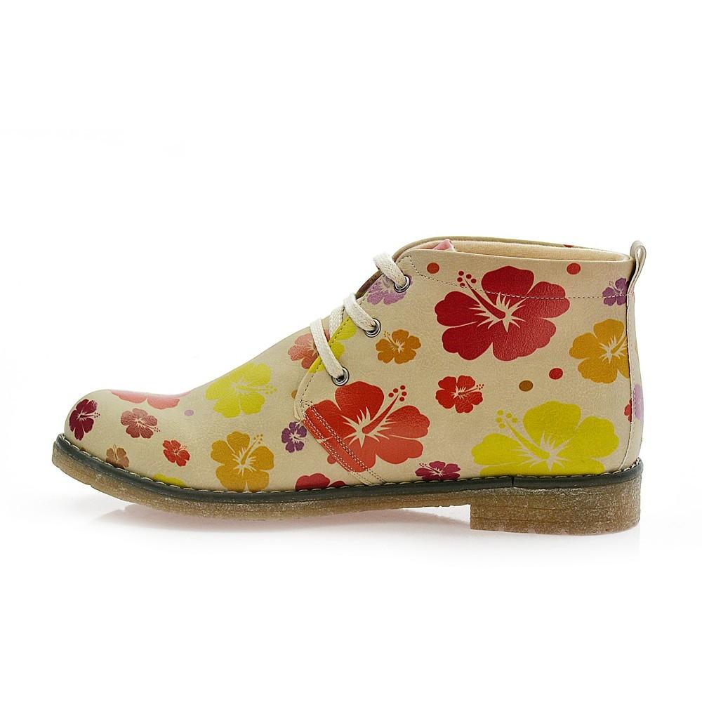 Flowers Ankle Boots PH201 (1421214941280)