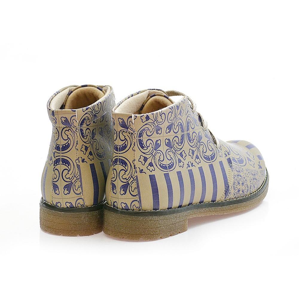 Pattern Ankle Boots PH213 (1421216383072)